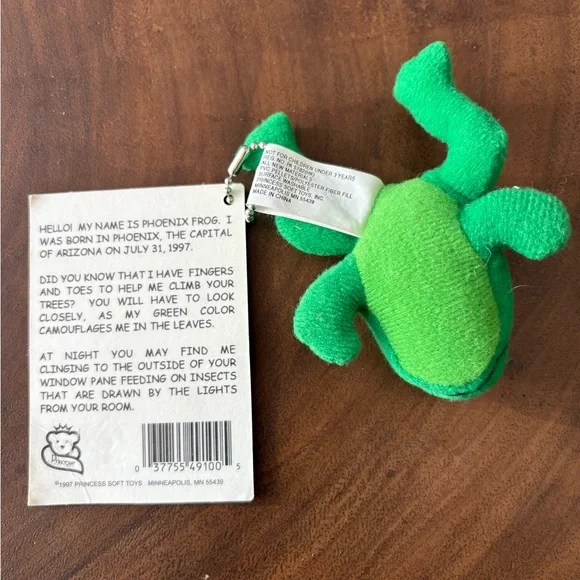 Phoenix frog Weebeanies Collectible Series 1997; cute purse charm or key ring - Picture 5 of 7